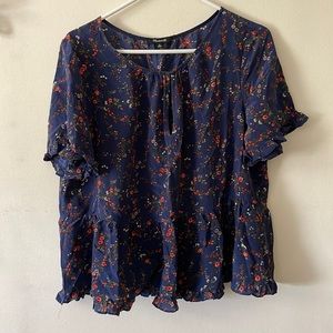 COPY - MADEWELL Cute Floral Summer Blouse